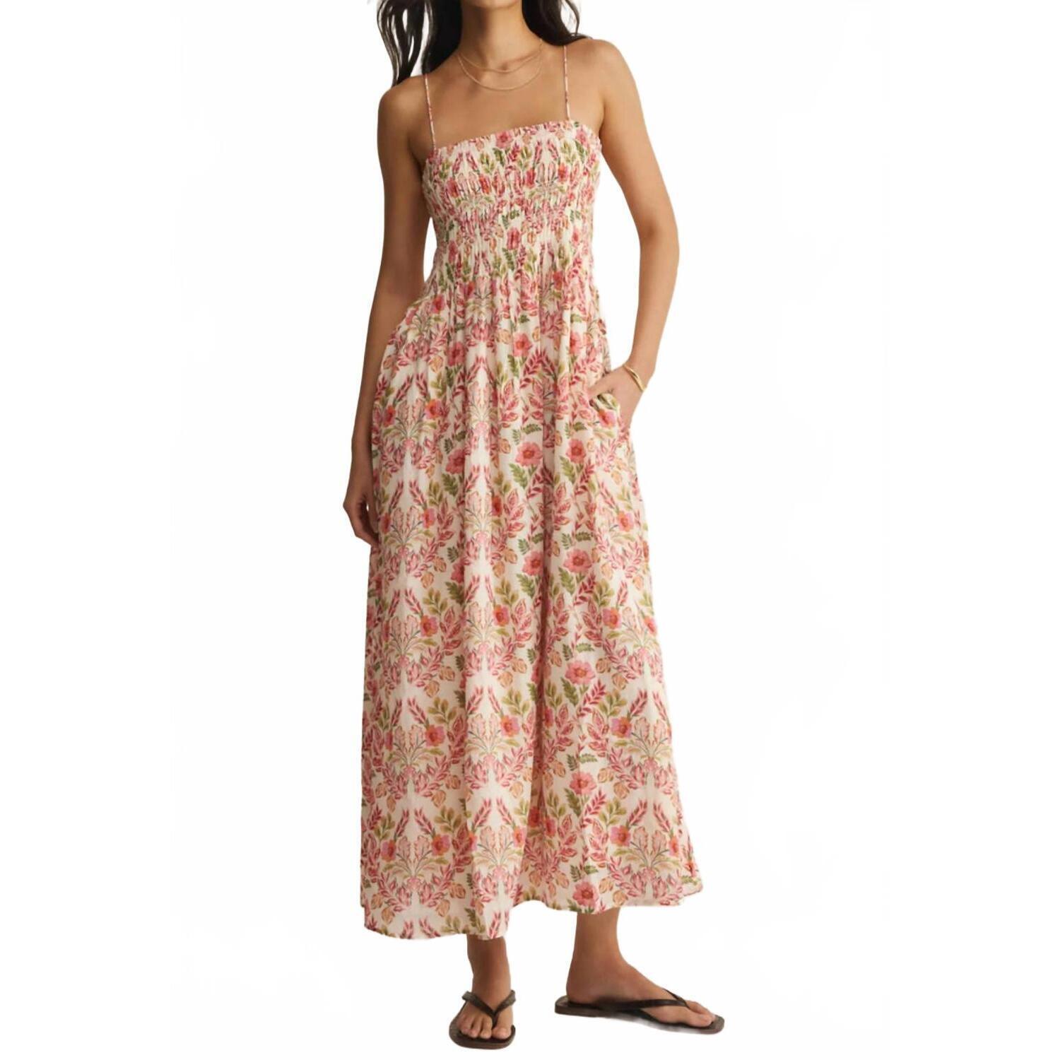 New Z Supply Cornelia Ami Floral Dress In Pink Multi
